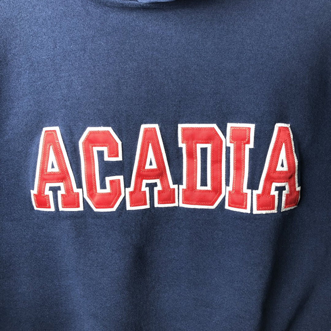 90'S Russell College Sweatshirt Pullover Hoodie Men's XL Size Vintage cotton navy blue type Vintage Second Hand