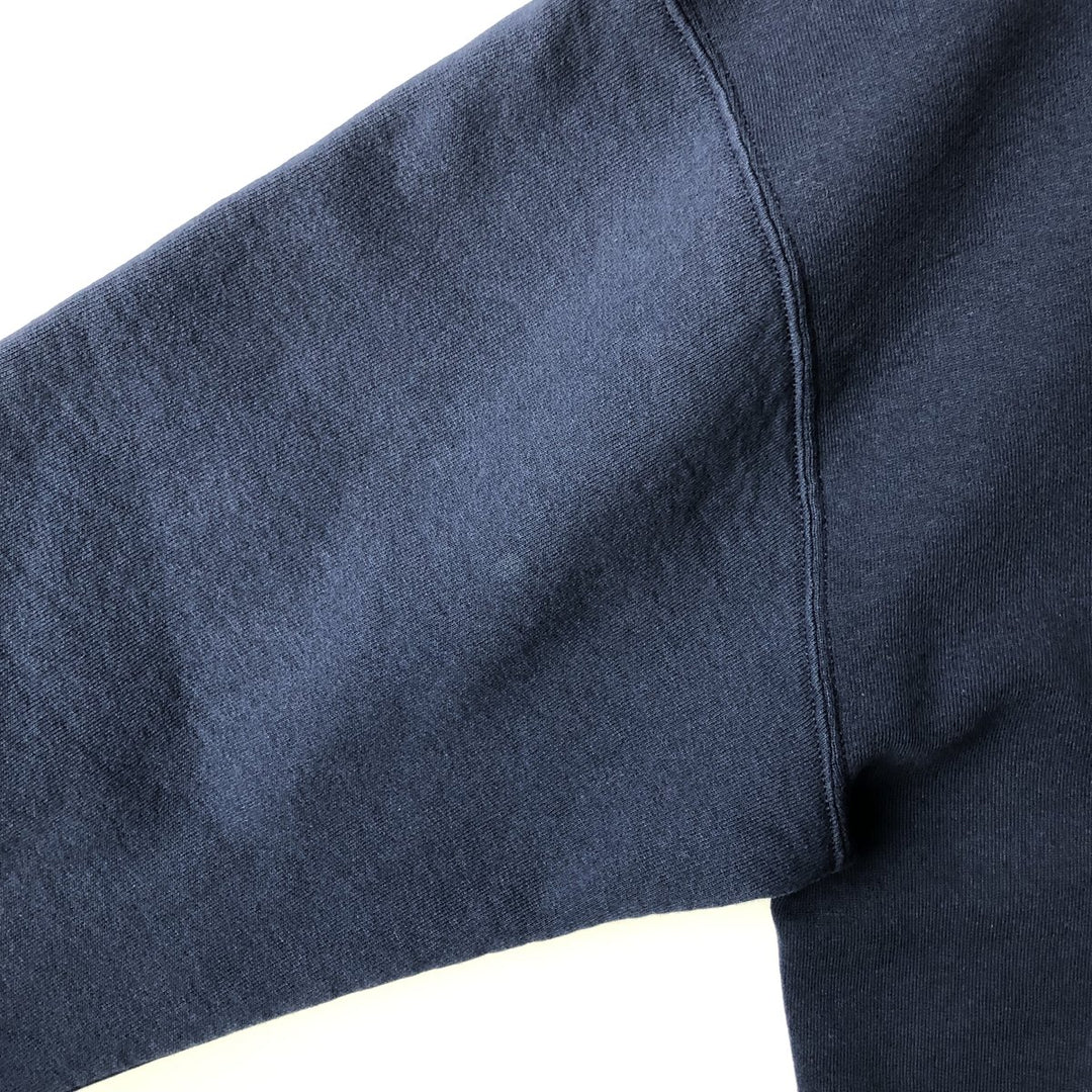 90'S Russell College Sweatshirt Pullover Hoodie Men's XL Size Vintage cotton navy blue type Vintage Second Hand