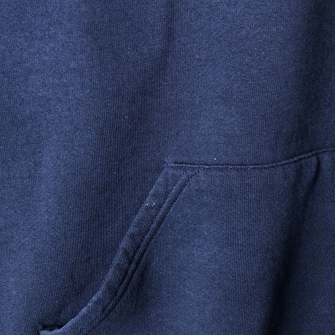 90'S Russell College Sweatshirt Pullover Hoodie Men's XL Size Vintage cotton navy blue type Vintage Second Hand