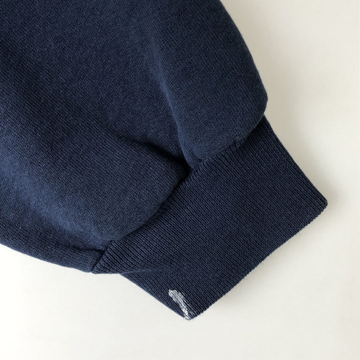 90'S Russell College Sweatshirt Pullover Hoodie Men's XL Size Vintage cotton navy blue type Vintage Second Hand