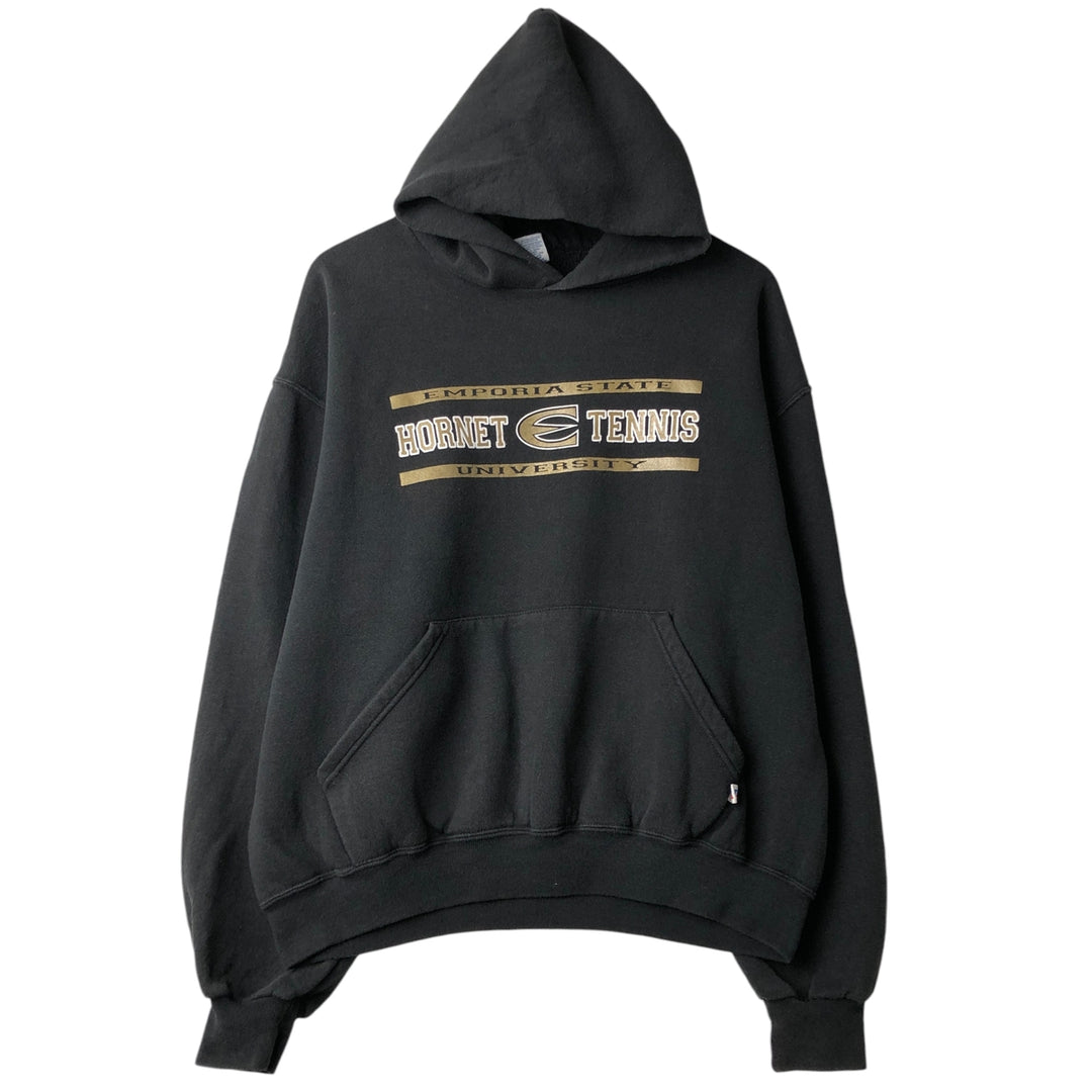 Vintage 90'S Russell College Pullover Hoodie, Men's Size L cotton black type Vintage Second Hand