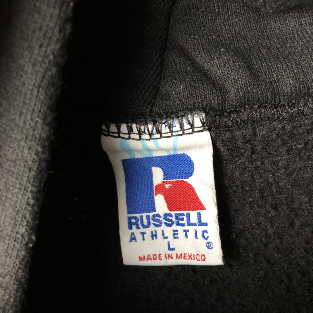 Vintage 90'S Russell College Pullover Hoodie, Men's Size L cotton black type Vintage Second Hand