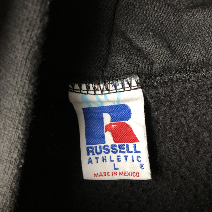 Vintage 90'S Russell College Pullover Hoodie, Men's Size L cotton black type Vintage Second Hand