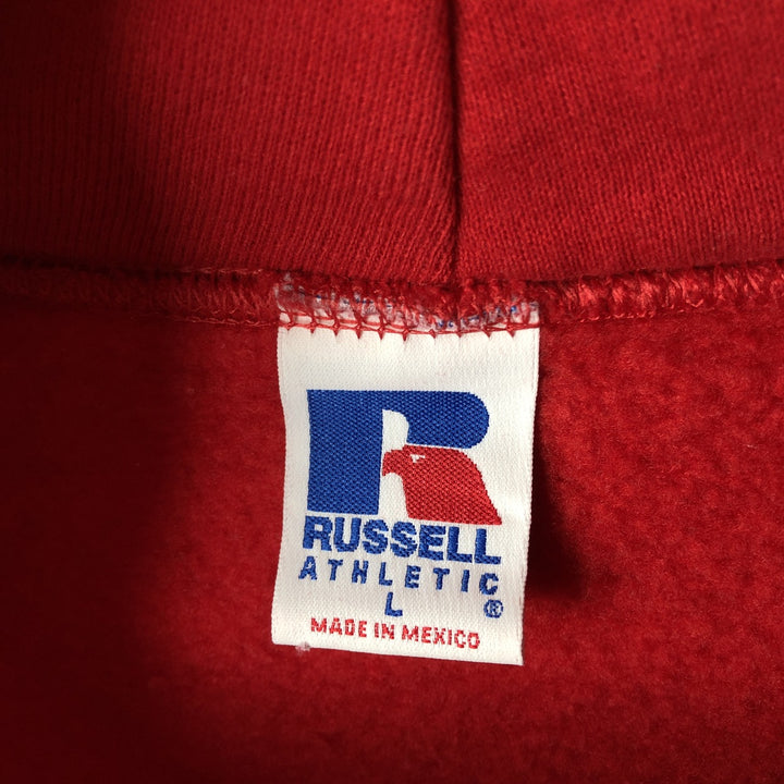 Vintage 90'S Russell College Pullover Hoodie, Men's Size L cotton red type Vintage Second Hand