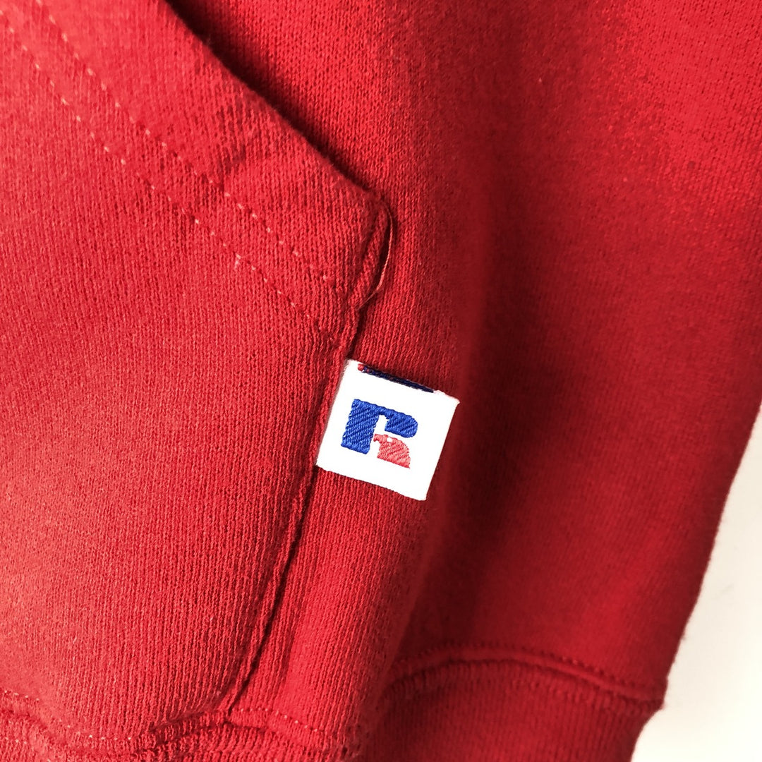 Vintage 90'S Russell College Pullover Hoodie, Men's Size L cotton red type Vintage Second Hand