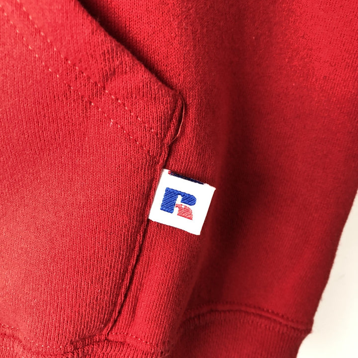 Vintage 90'S Russell College Pullover Hoodie, Men's Size L cotton red type Vintage Second Hand
