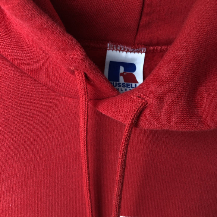 Vintage 90'S Russell College Pullover Hoodie, Men's Size L cotton red type Vintage Second Hand