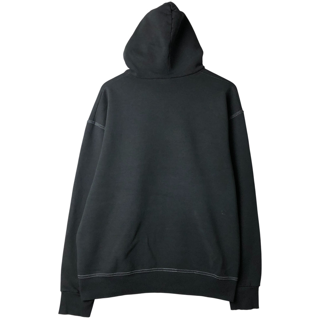2000'S Fruit of the Loom Heavy Cotton College Pullover Hoodie, Men's XL cotton black type Vintage Second Hand