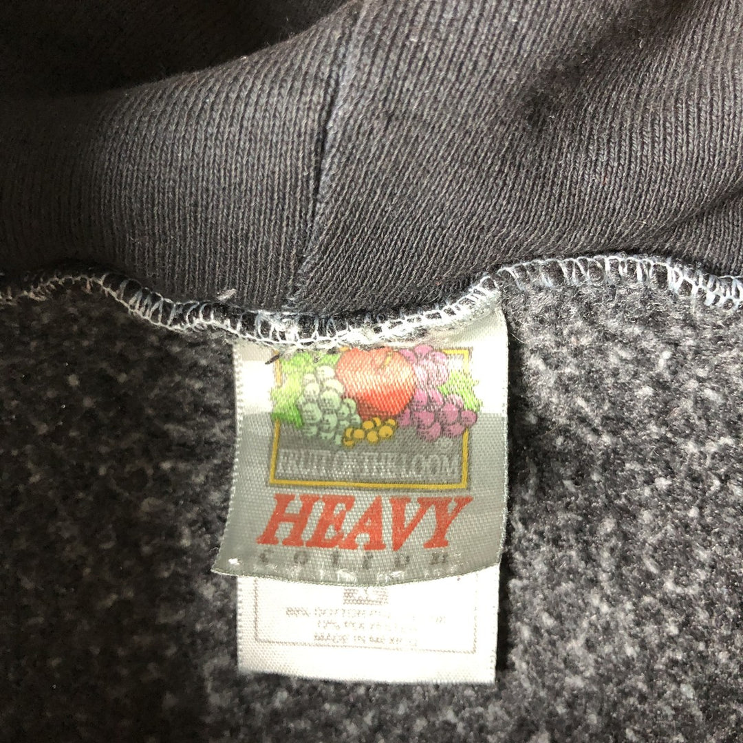2000'S Fruit of the Loom Heavy Cotton College Pullover Hoodie, Men's XL cotton black type Vintage Second Hand