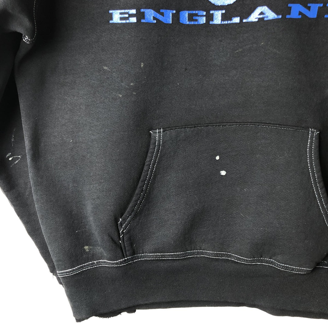 2000'S Fruit of the Loom Heavy Cotton College Pullover Hoodie, Men's XL cotton black type Vintage Second Hand