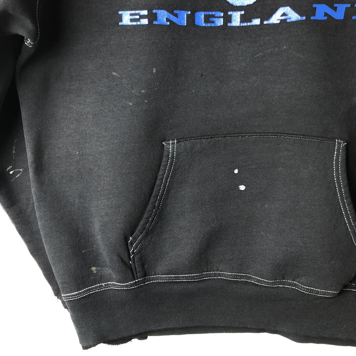2000'S Fruit of the Loom Heavy Cotton College Pullover Hoodie, Men's XL cotton black type Vintage Second Hand
