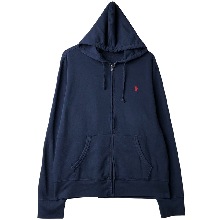 Ralph Lauren POLO RALPH LAUREN Sweat Full Zip Hoodie Men's XL cotton navy blue type Vintage Second Hand