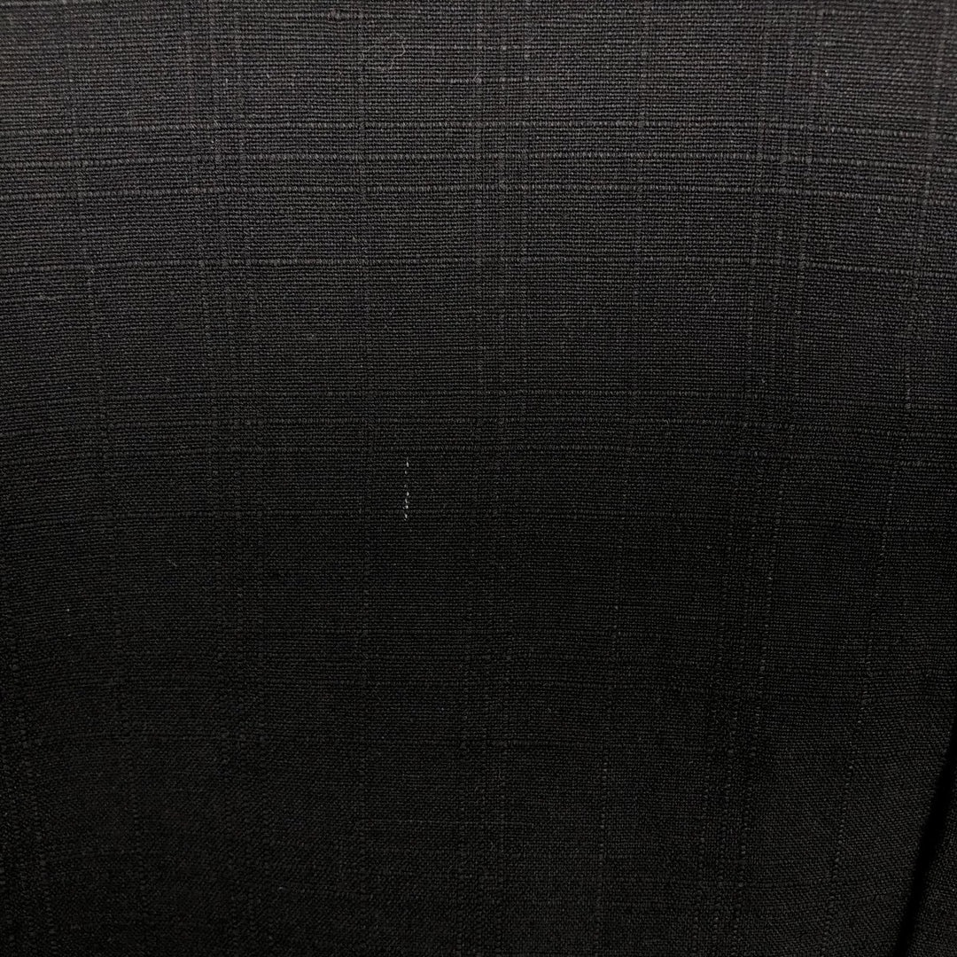Tasso Elba Check Pattern Short Sleeve Linen and Silk Box Shirt, Men's XL silk black type Vintage Second Hand