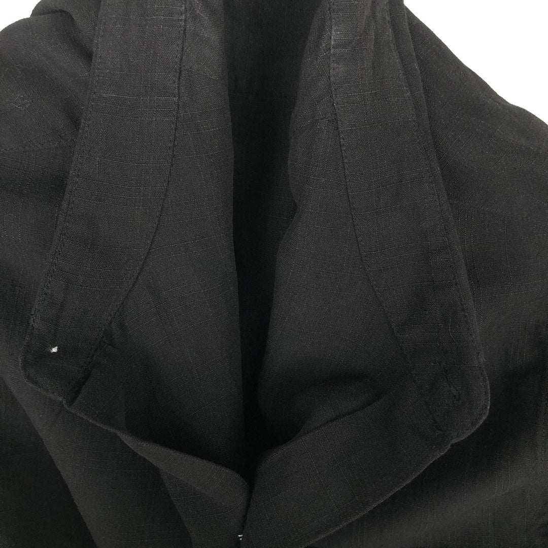 Tasso Elba Check Pattern Short Sleeve Linen and Silk Box Shirt, Men's XL silk black type Vintage Second Hand