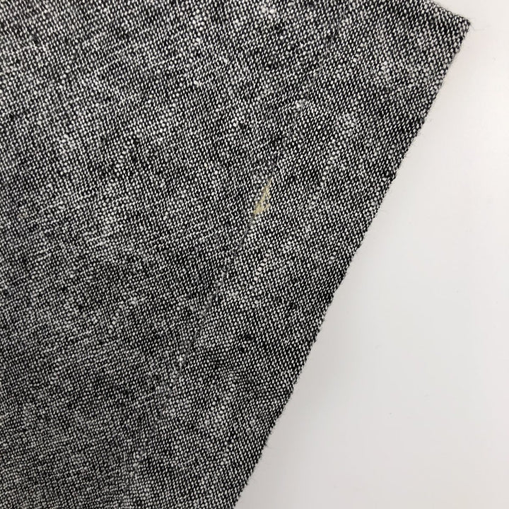 Haggar. Short-sleeved open-collar rayon x linen box shirt, men's size XL. linen gray type Vintage Second Hand