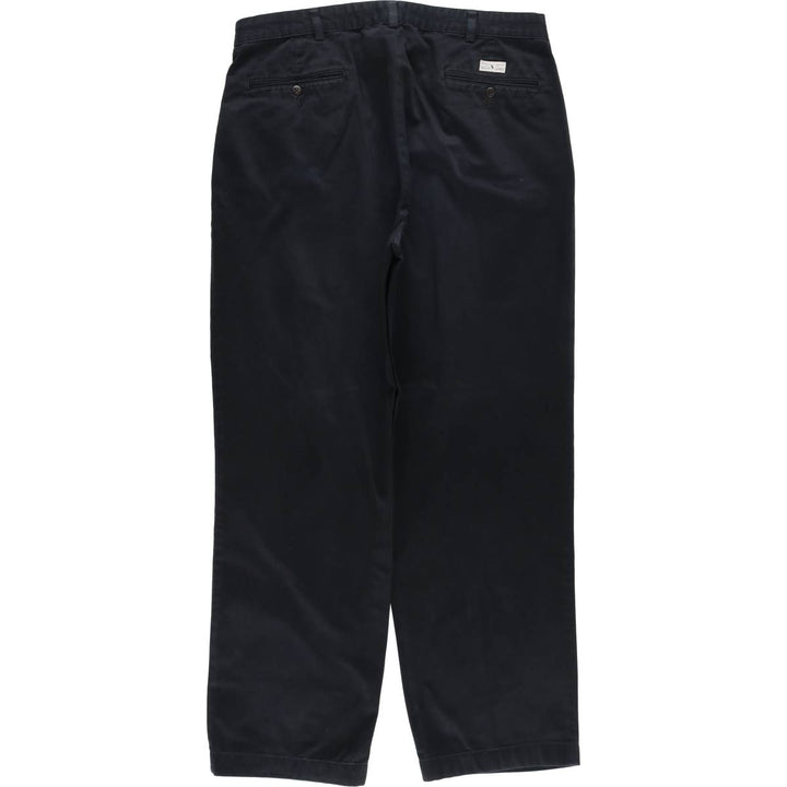 Ralph Lauren Polo Ralph Lauren Two-pleat Chino Pants for Men, W35 cotton black type Vintage Second Hand