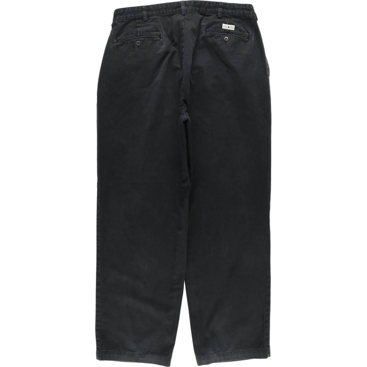 Ralph Lauren Polo Ralph Lauren Two-pleat Chino Pants for Men, W34 equivalent cotton black type Vintage Second Hand