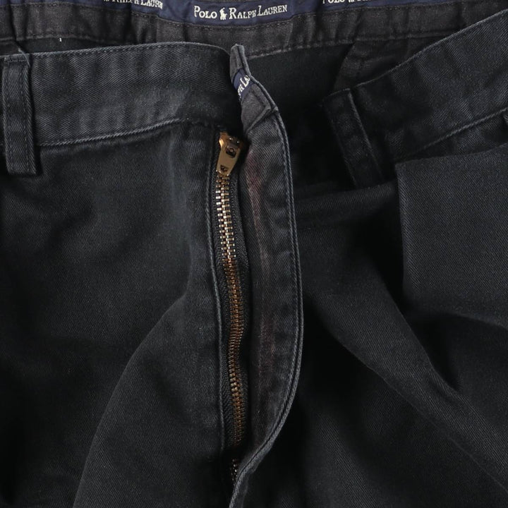 Ralph Lauren Polo Ralph Lauren Two-pleat Chino Pants for Men, W34 equivalent cotton black type Vintage Second Hand