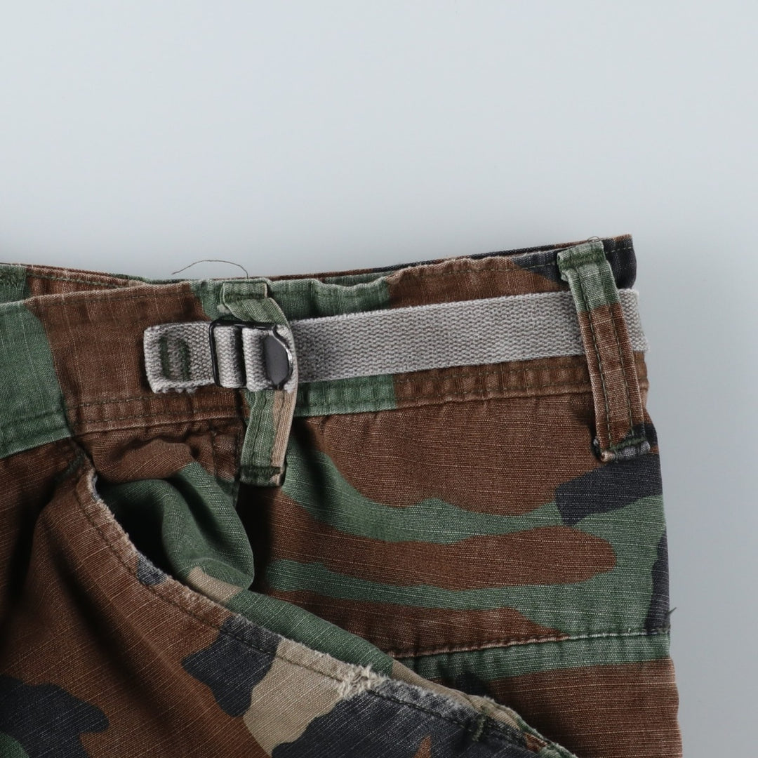 Authentic 1980'S US Military Camouflage Woodland Camo Ripstop Military Cargo Pants, Made in USA, Men's, Size W33 cotton Khaki type sage green Vintage Second Hand