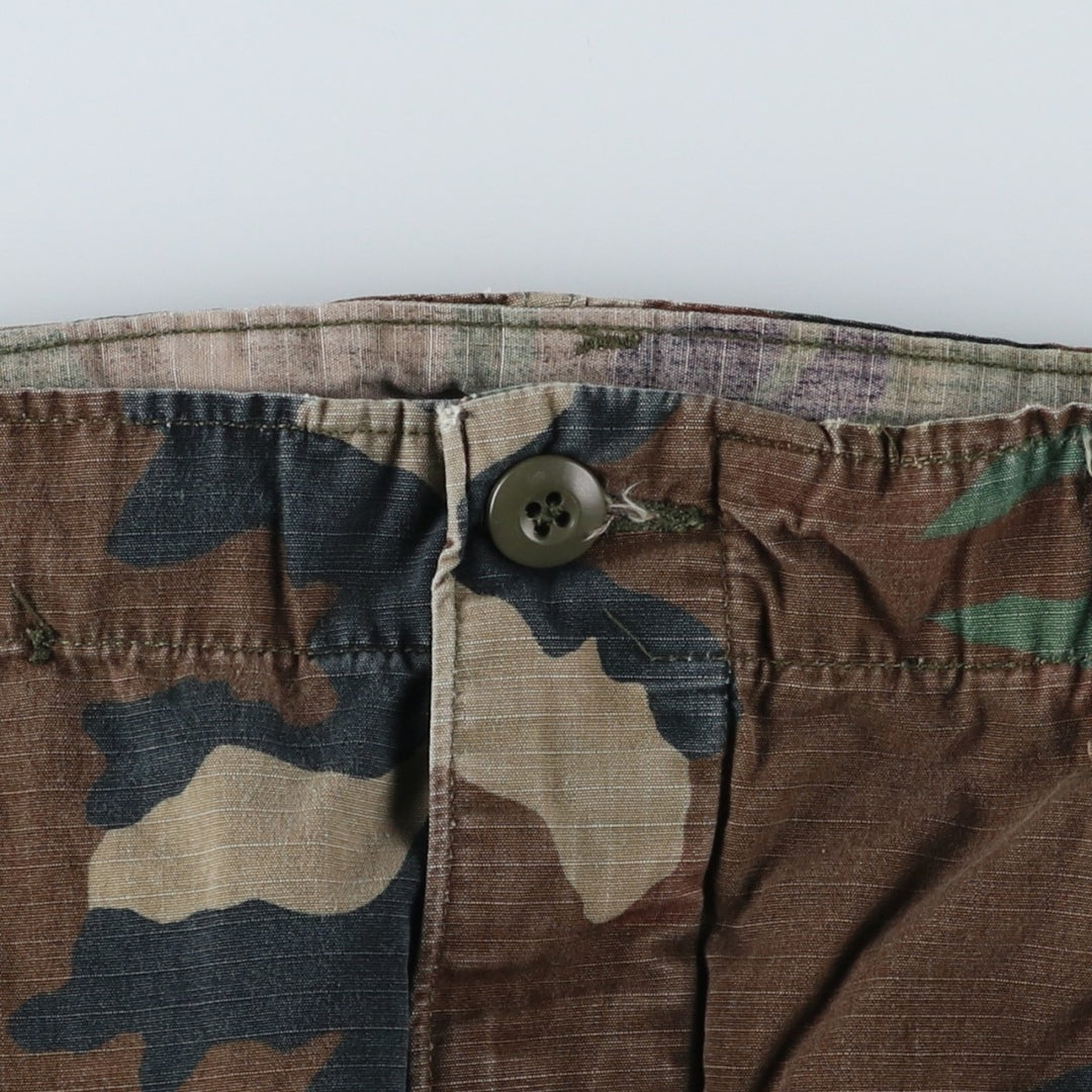 Authentic 1980'S US Military Camouflage Woodland Camo Ripstop Military Cargo Pants, Combat Pants, Made in USA, Men's, Size W31 cotton Khaki type sage green Vintage Second Hand