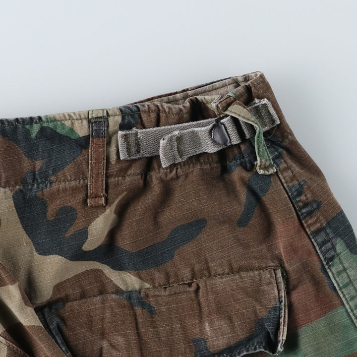 Authentic 1980'S US Military Camouflage Woodland Camo Ripstop Military Cargo Pants, Combat Pants, Made in USA, Men's, Size W31 cotton Khaki type sage green Vintage Second Hand