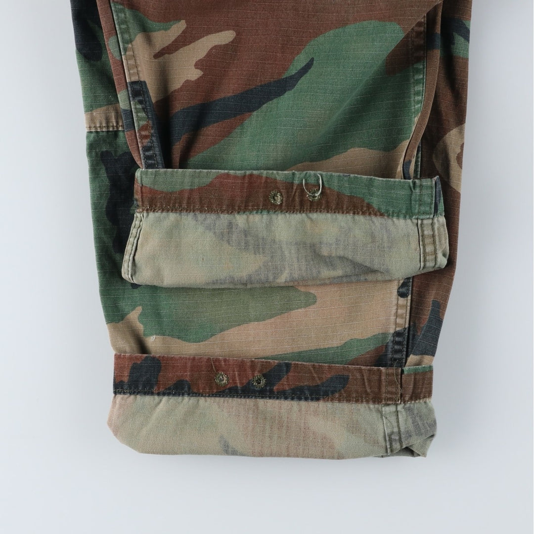 Authentic 1980'S US Military Camouflage Woodland Camo Ripstop Military Cargo Pants, Combat Pants, Made in USA, Men's, Size W31 cotton Khaki type sage green Vintage Second Hand