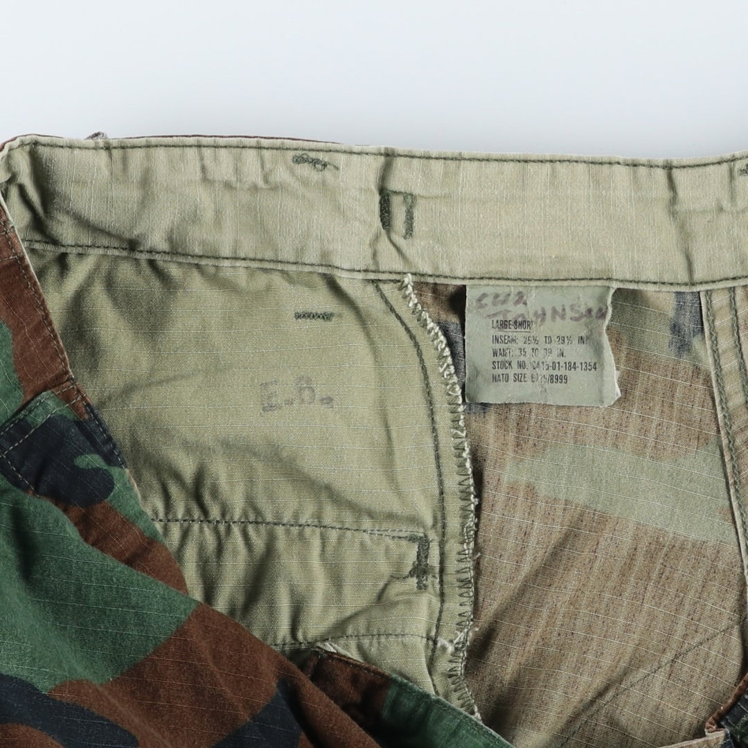 Authentic 1980'S US Military Camouflage Woodland Camo Ripstop Military Cargo Pants, Combat Pants, Made in USA, Men's, Size W37 cotton Khaki type sage green Vintage Second Hand