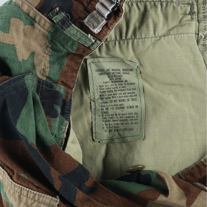 Authentic 1980'S US Military Camouflage Woodland Camo Ripstop Military Cargo Pants, Combat Pants, Made in USA, Men's, Size W37 cotton Khaki type sage green Vintage Second Hand