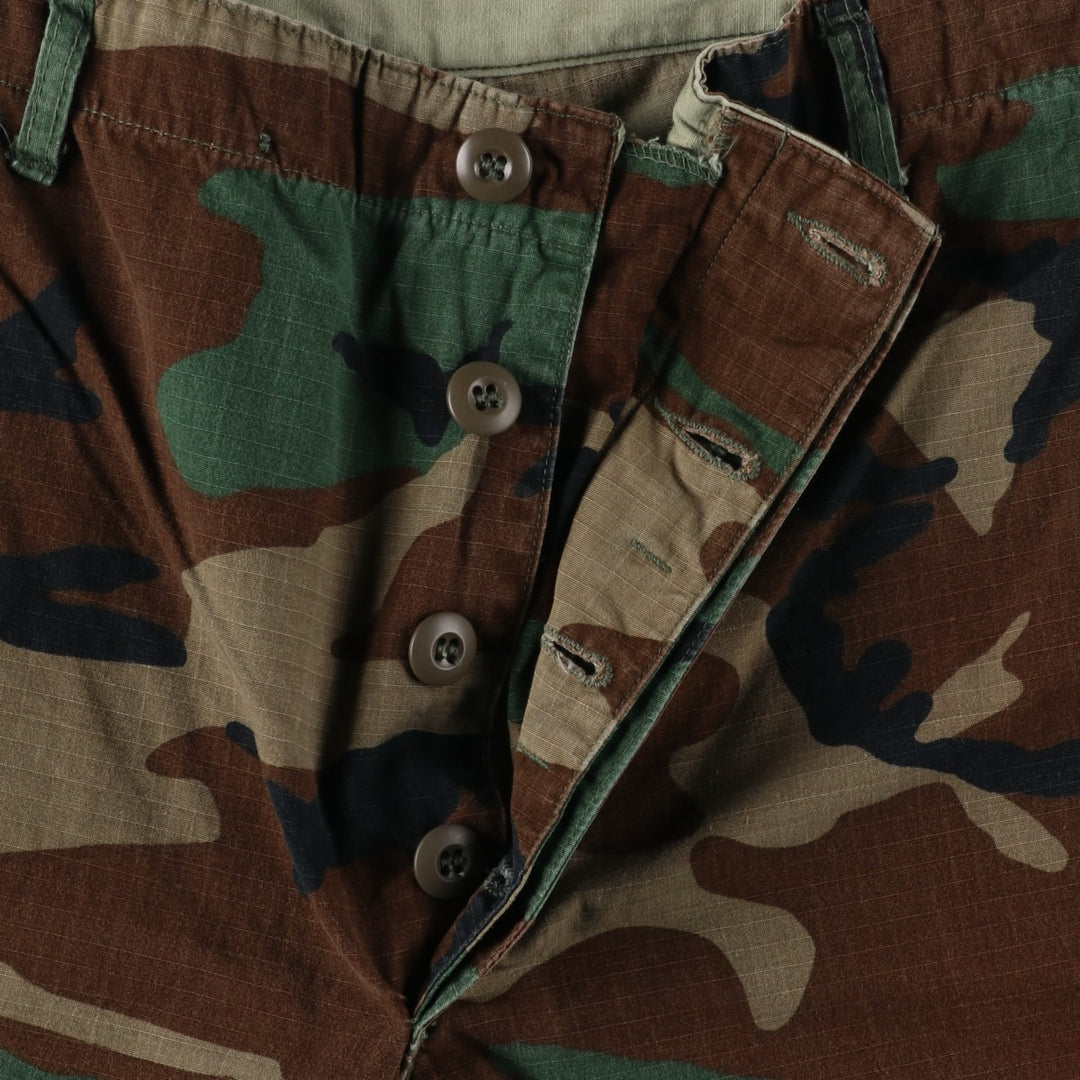 Authentic 1980'S US Military Camouflage Woodland Camo Ripstop Military Cargo Pants, Combat Pants, Made in USA, Men's, Size W37 cotton Khaki type sage green Vintage Second Hand