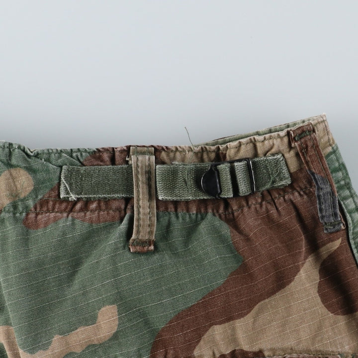 Authentic 1980'S US Military Camouflage Woodland Camo Ripstop Military Cargo Pants, Made in USA, Men's, Size W29 cotton Khaki type sage green Vintage Second Hand