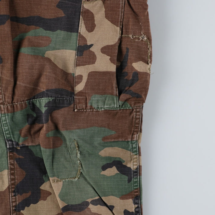 Authentic 1980'S US Military Camouflage Woodland Camo Ripstop Military Cargo Pants, Made in USA, Men's, Size W29 cotton Khaki type sage green Vintage Second Hand