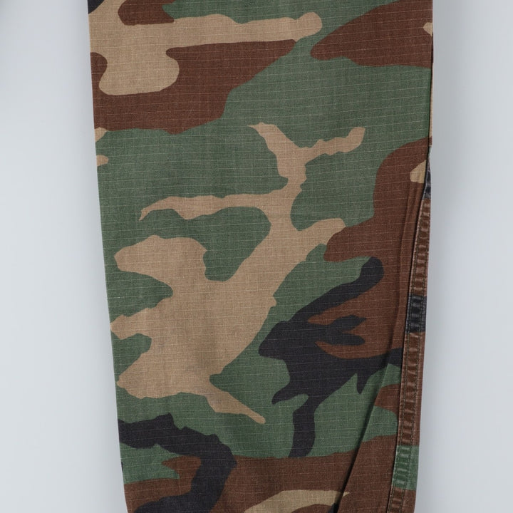 Authentic 1980'S US Military Camouflage Woodland Camo Ripstop Military Cargo Pants, Made in USA, Men's, Size W29 cotton Khaki type sage green Vintage Second Hand