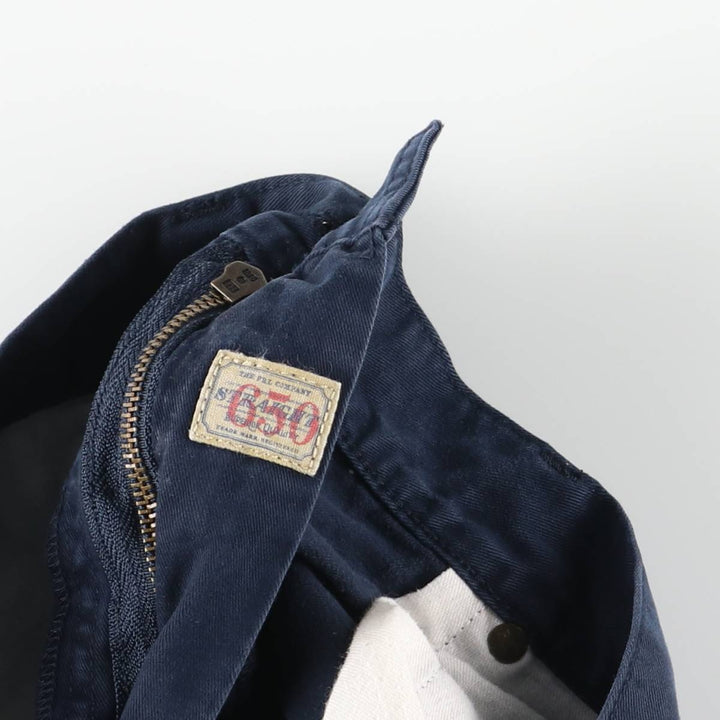 Ralph Lauren Polo Ralph Lauren Men's Chino Pants (Size W34) cotton navy blue type Vintage Second Hand