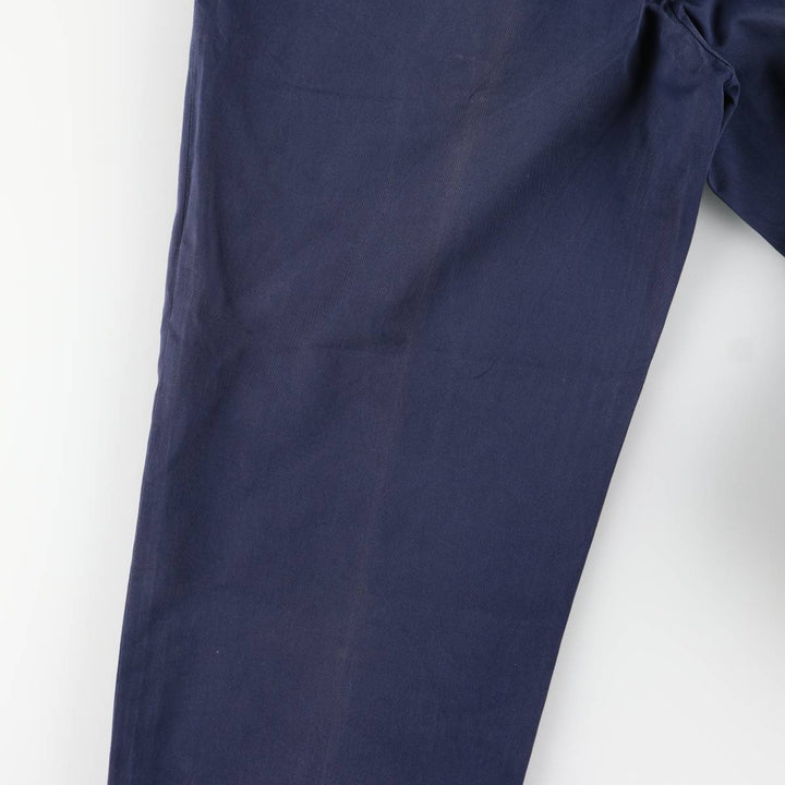 Ralph Lauren POLO by Ralph Lauren Two-pleat Chino Pants for Men, W32 equivalent cotton navy blue type Vintage Second Hand