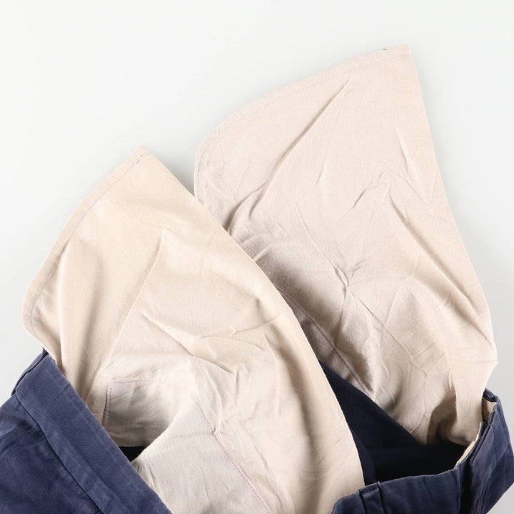 Ralph Lauren POLO by Ralph Lauren Two-pleat Chino Pants for Men, W32 equivalent cotton navy blue type Vintage Second Hand