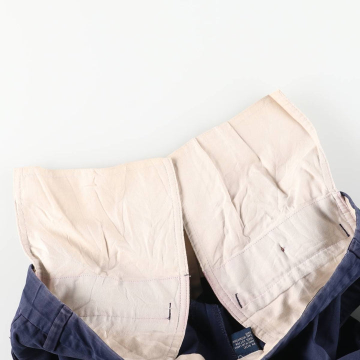 Ralph Lauren POLO by Ralph Lauren Two-pleat Chino Pants for Men, W32 equivalent cotton navy blue type Vintage Second Hand
