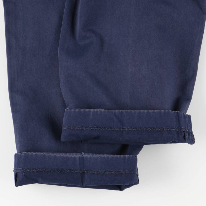 Ralph Lauren POLO by Ralph Lauren Two-pleat Chino Pants for Men, W32 equivalent cotton navy blue type Vintage Second Hand