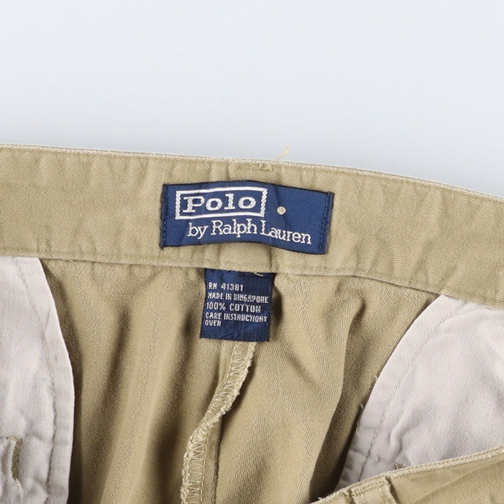 Ralph Lauren POLO by Ralph Lauren Two-pleat Chino Pants for Men, W34 equivalent cotton Beige type Vintage Second Hand