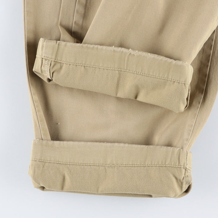 Ralph Lauren POLO by Ralph Lauren Two-pleat Chino Pants for Men, W34 equivalent cotton Beige type Vintage Second Hand