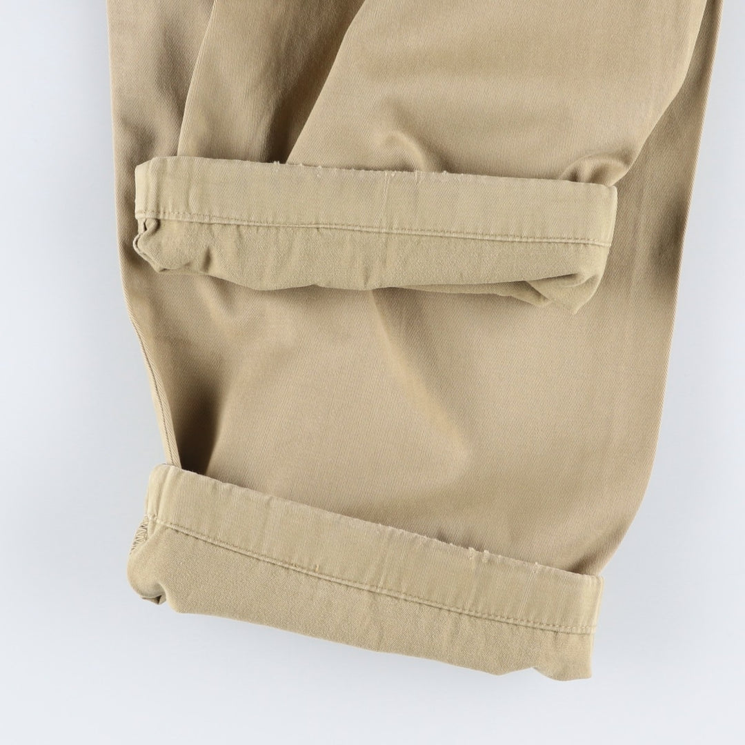 Ralph Lauren POLO by Ralph Lauren Two-pleat Chino Pants for Men, W34 equivalent cotton Beige type Vintage Second Hand