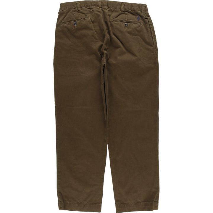 Ralph Lauren POLO by Ralph Lauren Two-pleat Chino Pants for Men, W35 cotton brown type Vintage Second Hand