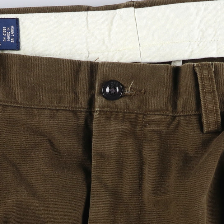 Ralph Lauren POLO by Ralph Lauren Two-pleat Chino Pants for Men, W35 cotton brown type Vintage Second Hand