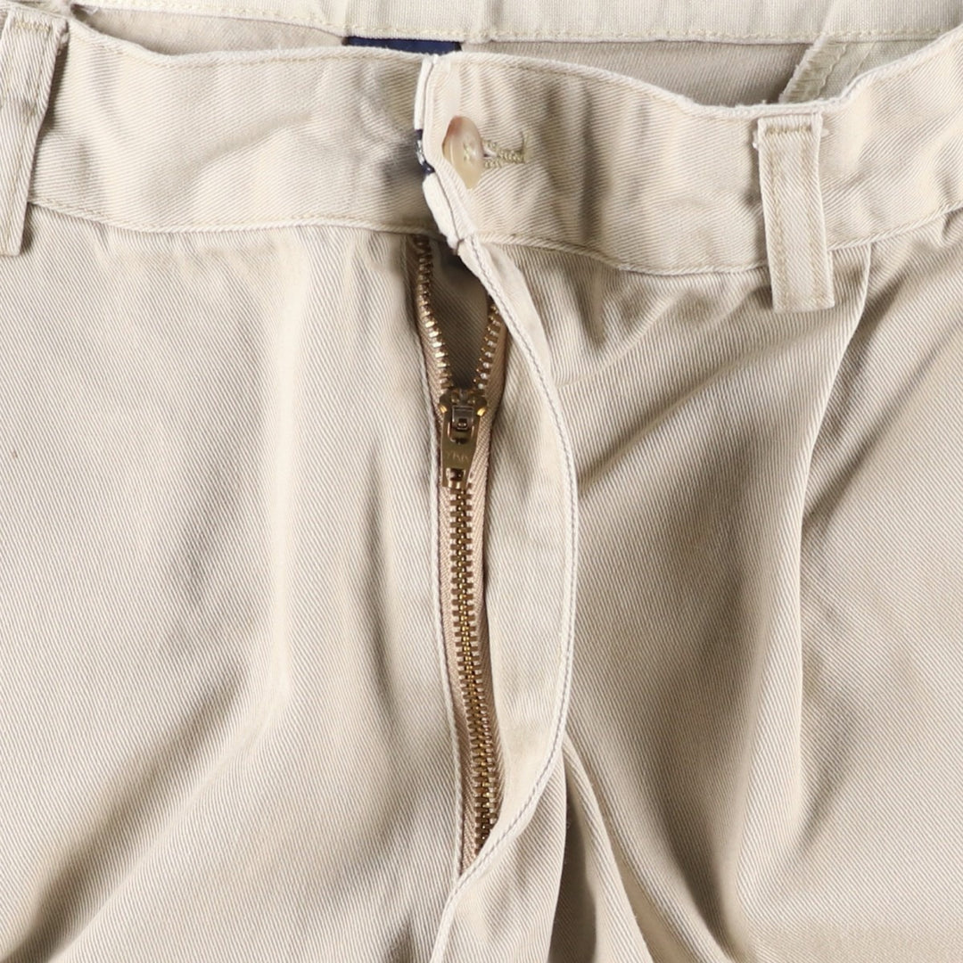 Ralph Lauren Polo Ralph Lauren Two-pleat Chino Pants for Men, W34 equivalent cotton Beige type Vintage Second Hand