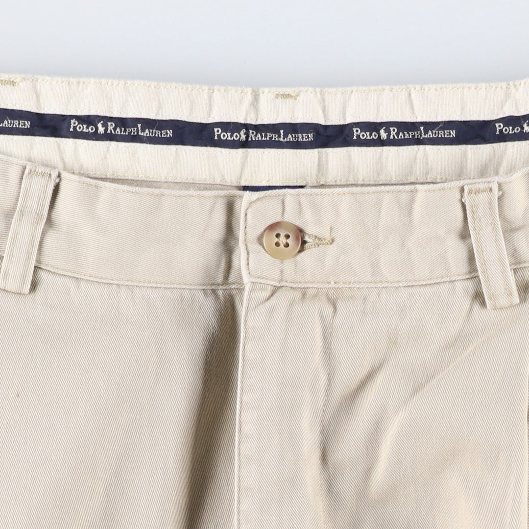 Ralph Lauren Polo Ralph Lauren Two-pleat Chino Pants for Men, W34 equivalent cotton Beige type Vintage Second Hand