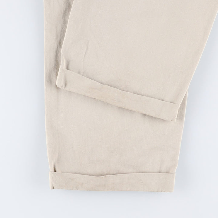 Ralph Lauren Polo Ralph Lauren Two-pleat Chino Pants for Men, W34 equivalent cotton Beige type Vintage Second Hand
