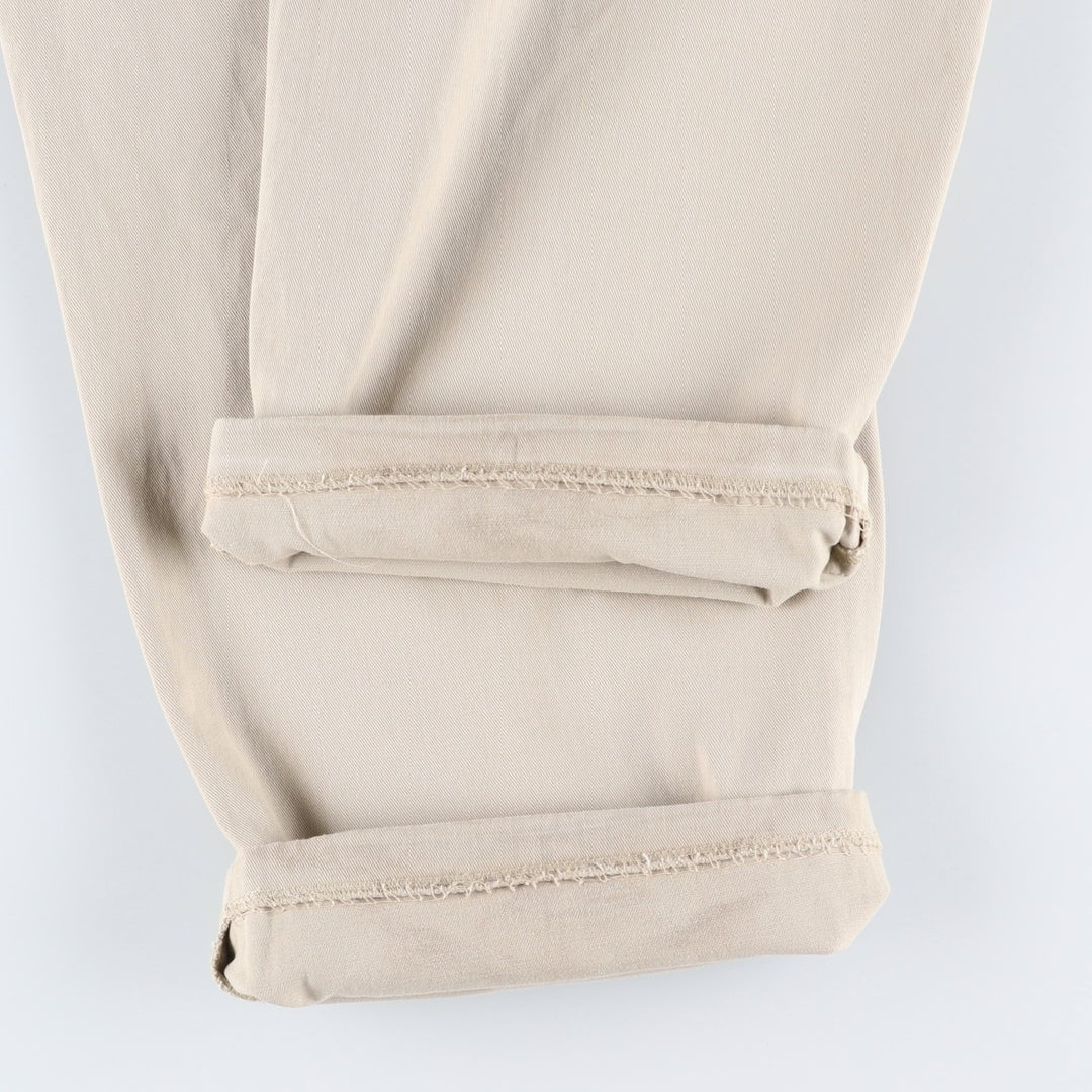 Ralph Lauren Polo Ralph Lauren Two-pleat Chino Pants for Men, W34 equivalent cotton Beige type Vintage Second Hand