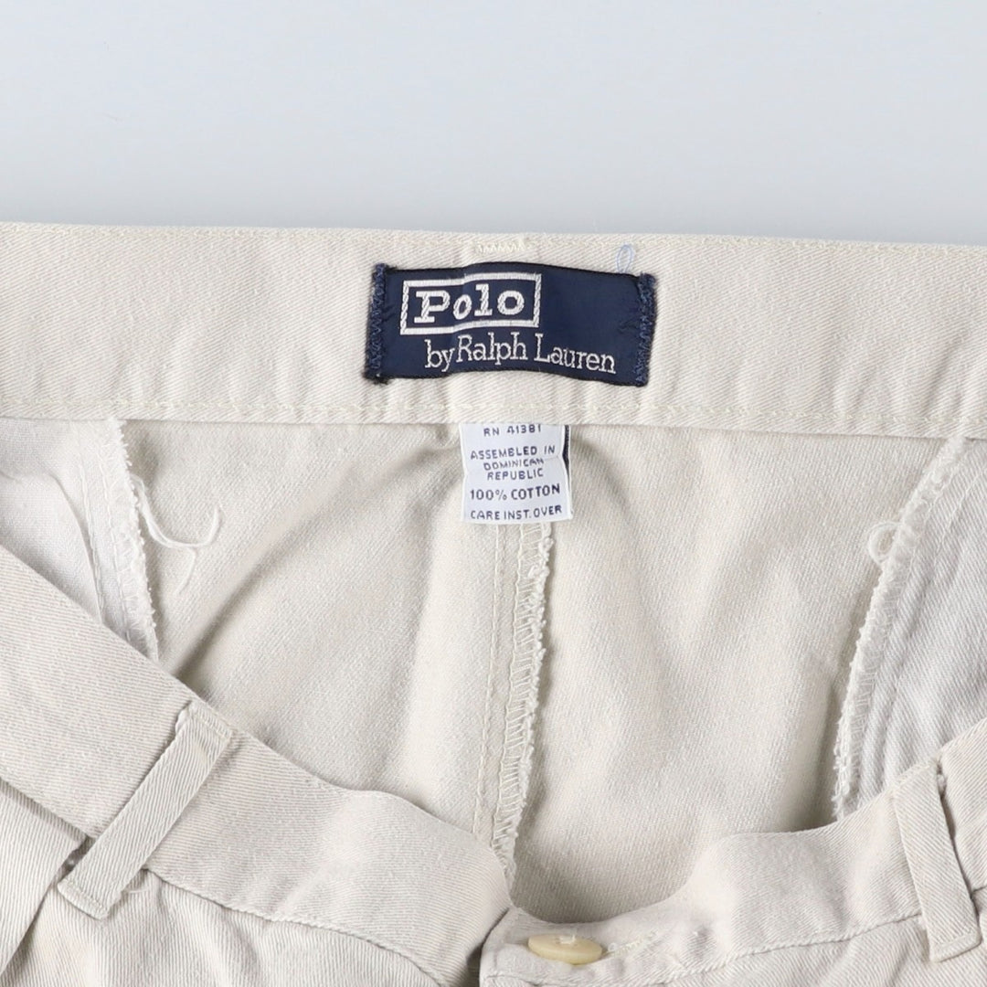 Ralph Lauren POLO by Ralph Lauren Two-pleat Chino Pants for Men, W35 cotton white type Vintage Second Hand