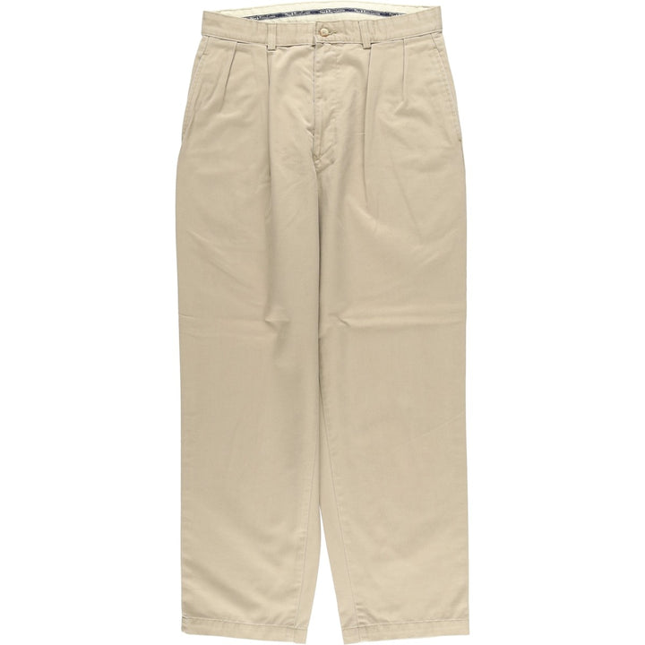 Ralph Lauren Polo Ralph Lauren Two-pleat Chino Pants for Men, W32 equivalent cotton Beige type Vintage Second Hand