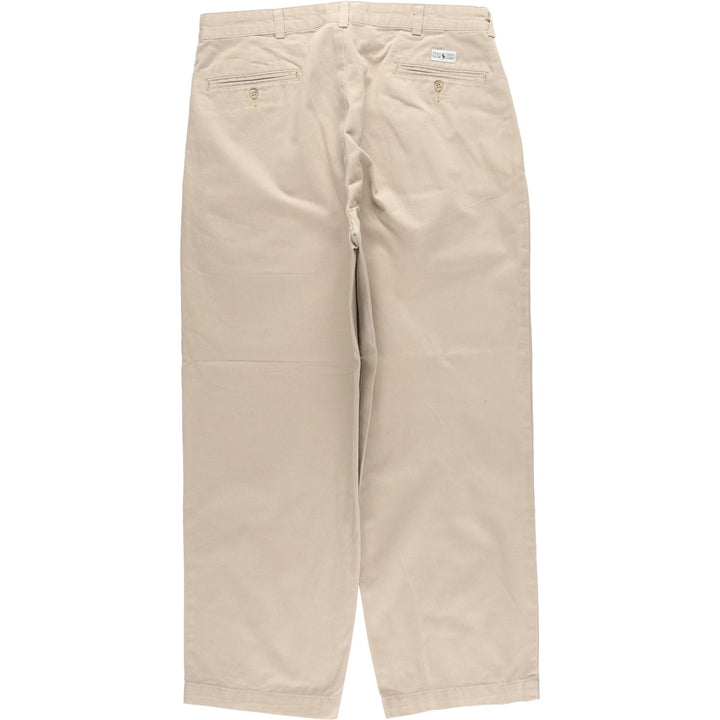 Ralph Lauren Polo Ralph Lauren Two-pleat Chino Pants for Men, W34 equivalent cotton Beige type Vintage Second Hand