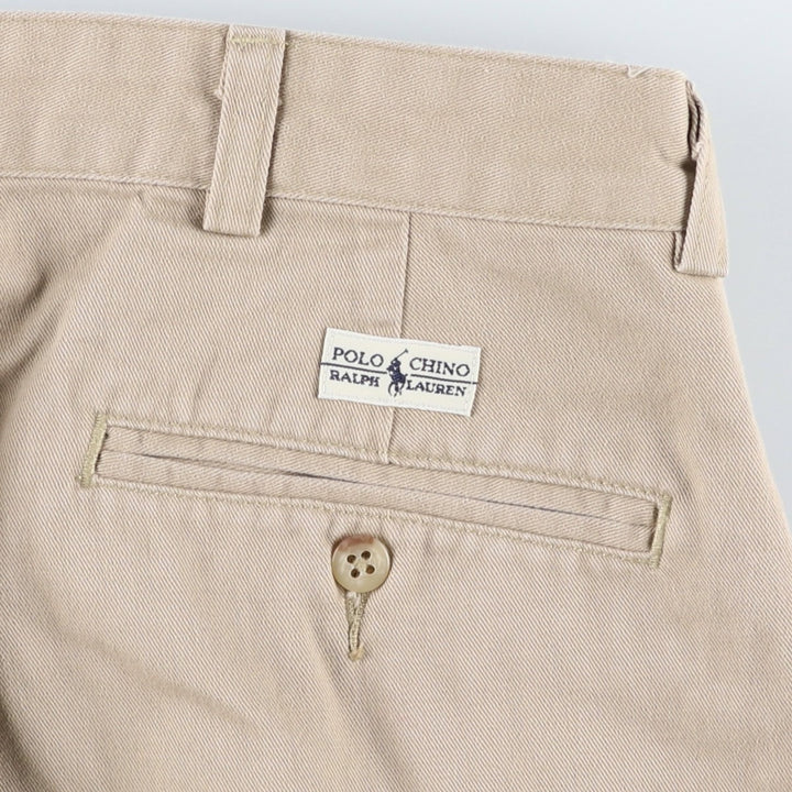Ralph Lauren Polo Ralph Lauren Two-pleat Chino Pants for Men, W34 equivalent cotton Beige type Vintage Second Hand